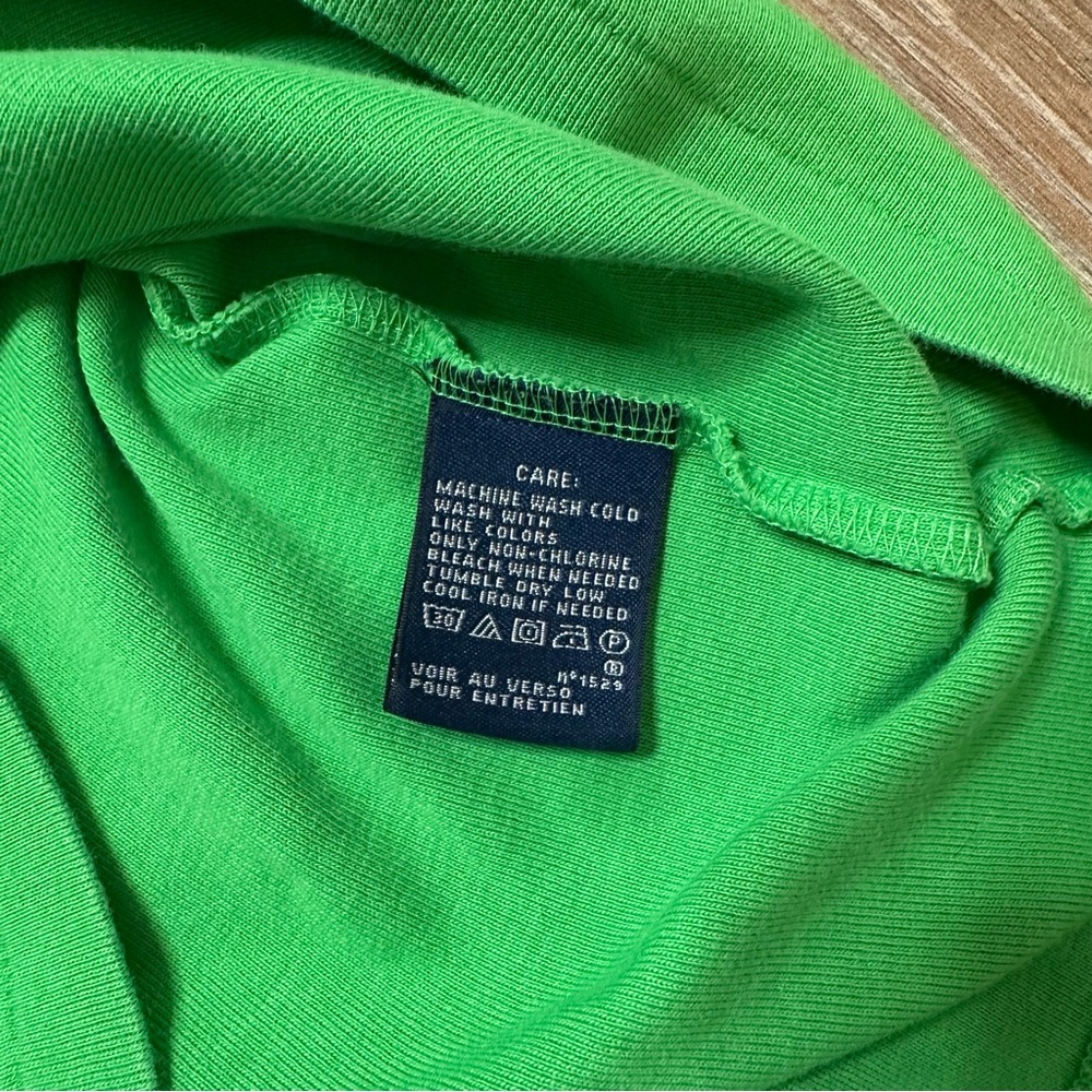 Ralph Lauren Sport V-Neck Solid Tee T-Shirt Top Pony XL Green Preppy Old Money - Picture 9 of 10